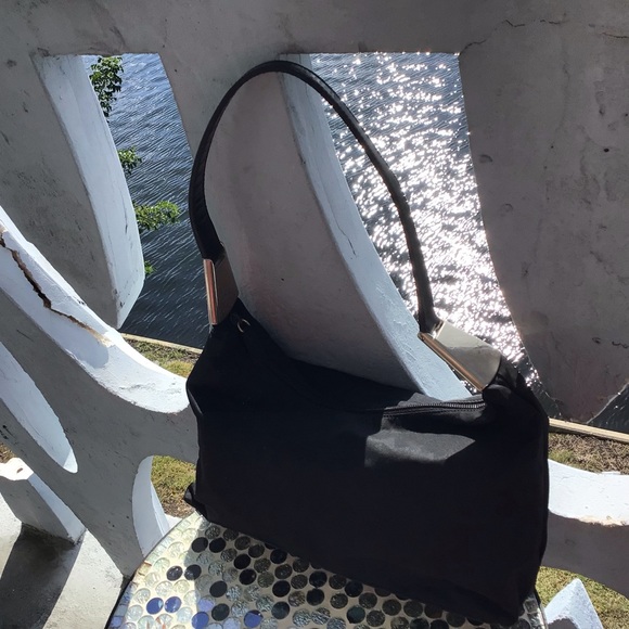 Authentic Prada Nylon and Patent Leather Zip Top Shoulder Milano Made in Italy - Picture 14 of 16